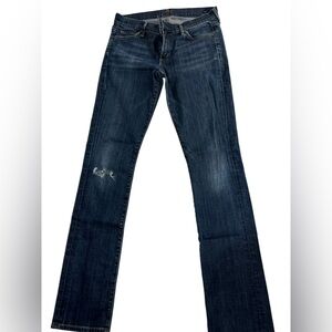 Citizens Of Humanity Dark Blue Straight Leg Jeans